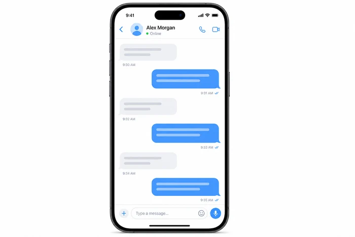 Telegram cho iPhone với các bong bóng tin nhắn